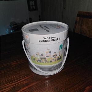 Woden building blocks little town